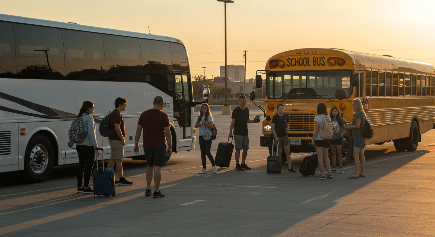 Rent a School Bus vs. Charter a Coach: What’s Right for Your Group in Dallas, TX?